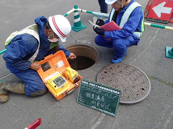 写真：酸素濃度測定